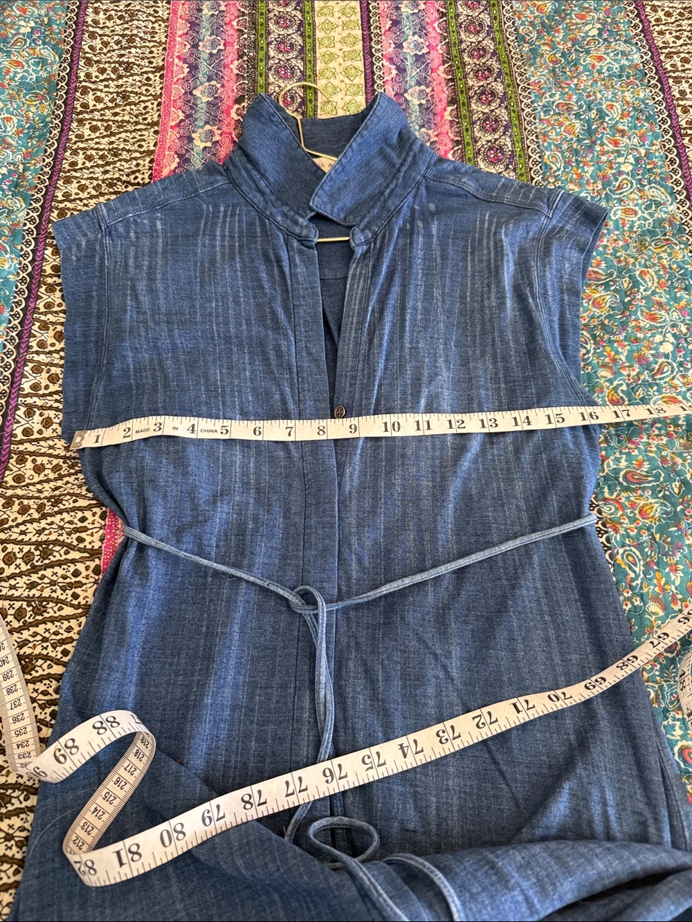 cloth & stone Denim-Blue Button-Front Shirt Dress - Picture 5 of 6